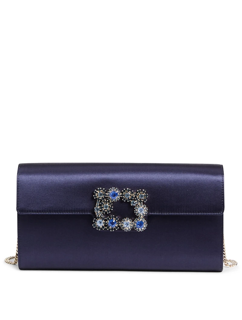 Flower Buckle Envelope Clutch Bag
