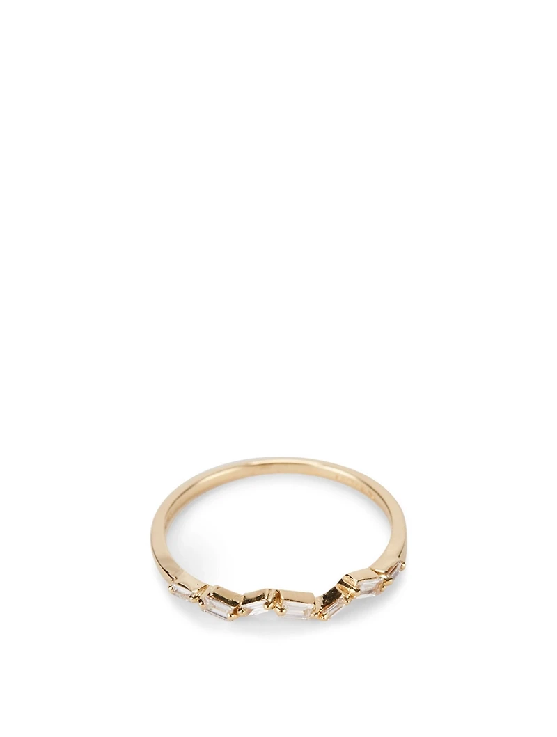 18K Gold Band With Diamonds