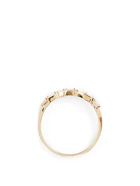 18K Gold Band With Diamonds
