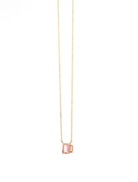 14K Gold Amalfi Pendant Necklace With Morganite Topaz