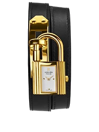 Kelly PM Double Tour Leather Strap Watch