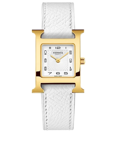 Heure H PM Single Tour Leather Strap Watch