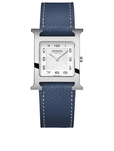 Heure H MM Leather Strap Watch