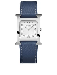 Heure H MM Leather Strap Watch