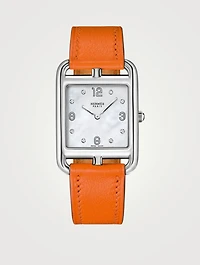 Cape Cod GM Leather Strap Watch With Diamonds, 29 x 29mm