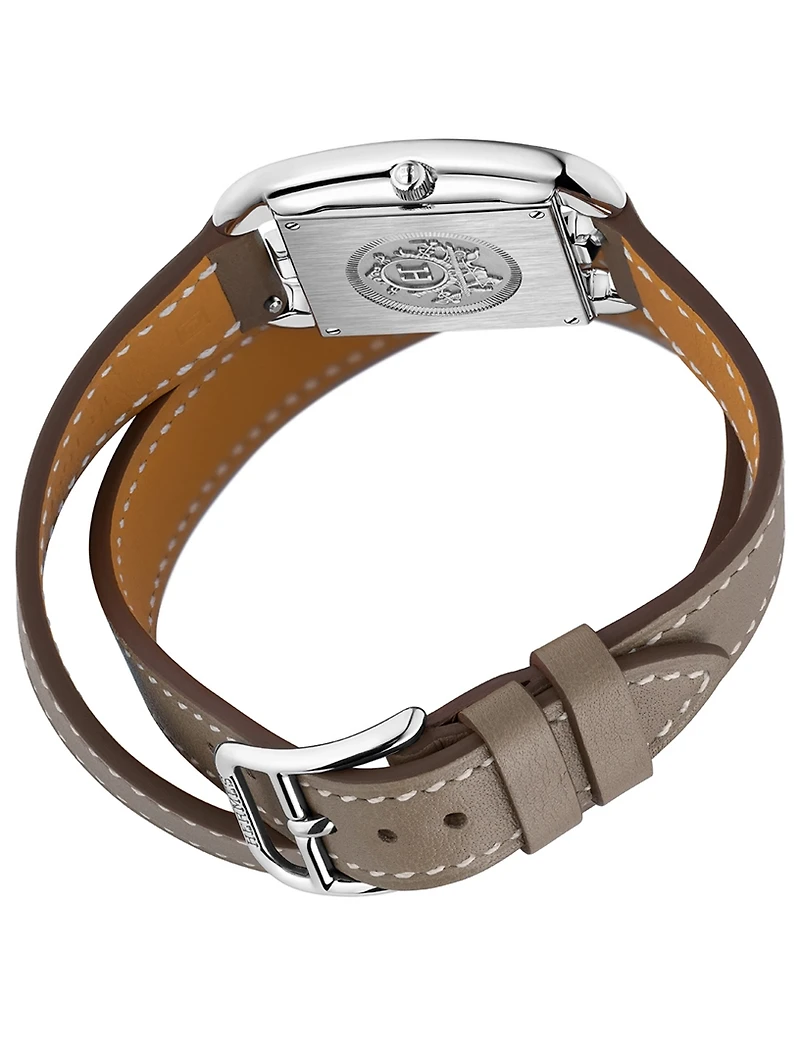 Small Cape Cod Steel Leather Strap Watch