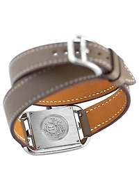 Small Cape Cod Steel Leather Strap Watch