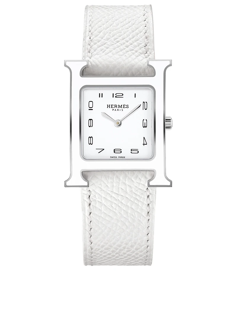 Heure H MM Leather Strap Watch