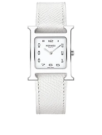 Heure H MM Leather Strap Watch