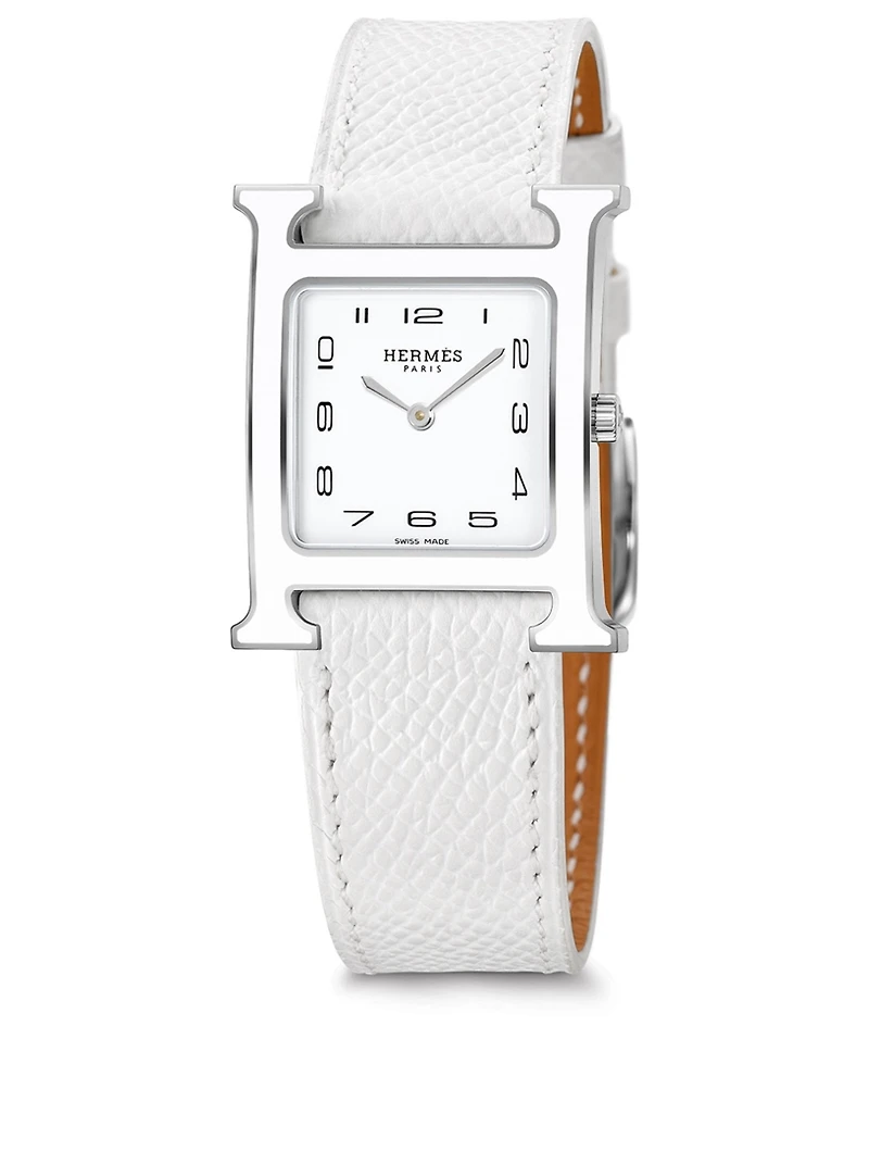 Heure H MM Leather Strap Watch