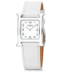 Heure H MM Leather Strap Watch
