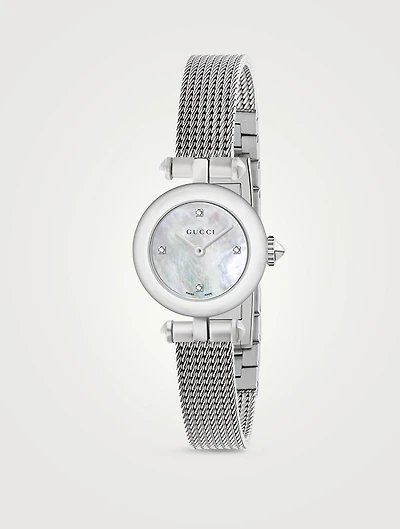 Diamantissima Stainless Steel Bracelet Watch With Diamonds