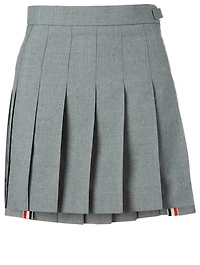 Wool-Blend Pleated Mini Skirt