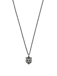 Sterling Silver Feline Pendant Necklace
