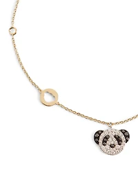 Petite Bo Bo 18K Gold Bracelet With White And Black Diamonds