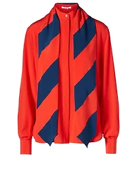 Silk Blouse With Neck Tie
