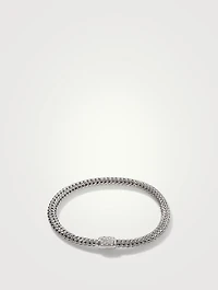 Diamond Pavé And Sterling Silver Classic Chain Bracelet