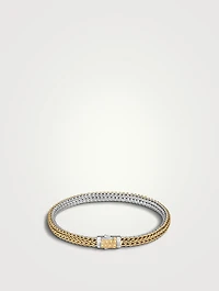 Sterling Silver And Gold Classic Chain Reversible Icon Bracelet