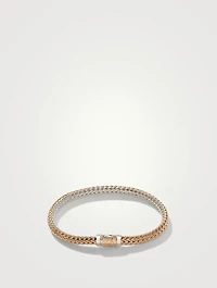 Sterling Silver And Gold Classic Chain Reversible Icon Bracelet