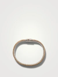 Sterling Silver And Gold Classic Chain Reversible Icon Bracelet