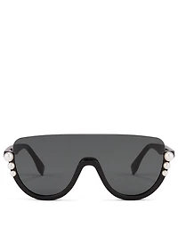 Ribbons And Pearls Shield Sunglasses