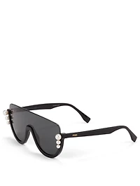 Ribbons And Pearls Shield Sunglasses
