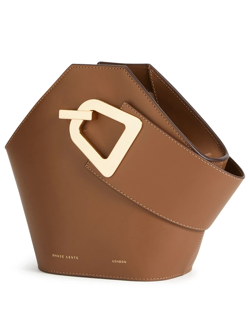 Mini Johnny Leather Hexagonal Bucket Bag