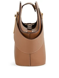 Mini Johnny Leather Hexagonal Bucket Bag