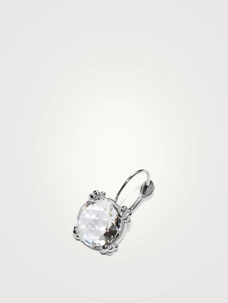 Dew Drop Sterling Silver Cluster Earrings With Topaz