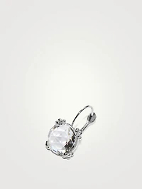 Dew Drop Sterling Silver Cluster Earrings With Topaz