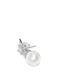Aztec Sterling Silver Starburst Pearl Ear Jackets With Topaz And White Sapphire