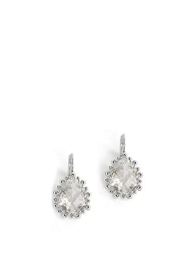 Dew Drop Sterling Silver Pear Drop Earrings With Topaz