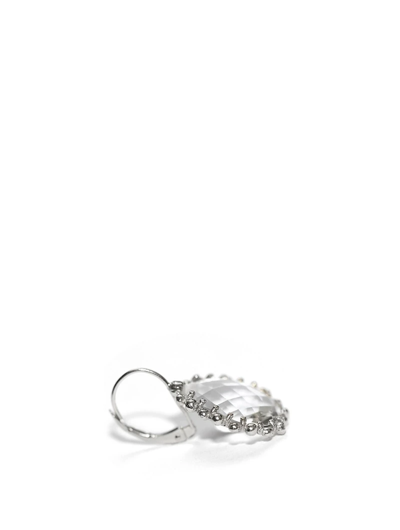 Dew Drop Sterling Silver Pear Drop Earrings With Topaz