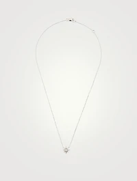 Micro Aztec Sterling Silver Starburst Necklace With Topaz