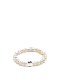 Bohème Sterling Silver Pearl Bracelet With Topaz