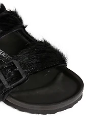 Leather Birkenstock x Rick Owens Sandals With Fur