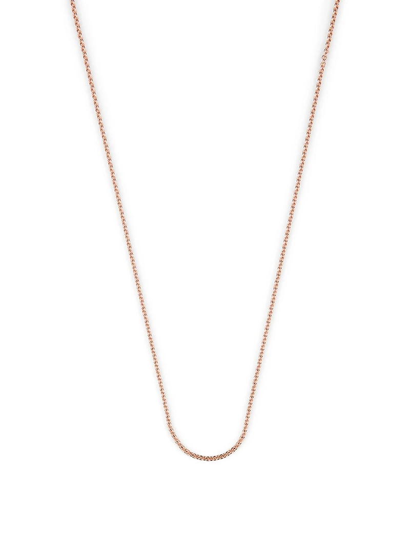 Inch 18K Rose Gold Chain Necklace