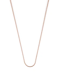 Inch 18K Rose Gold Chain Necklace