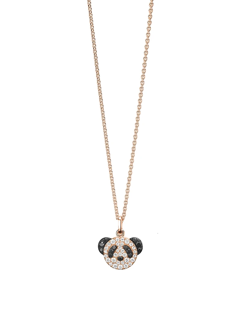 Petite Bo Bo 18K Rose Gold Necklace With Diamonds