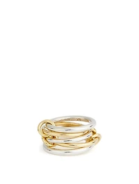 Vali 18K Gold And Sterling Silver Stacked Ring