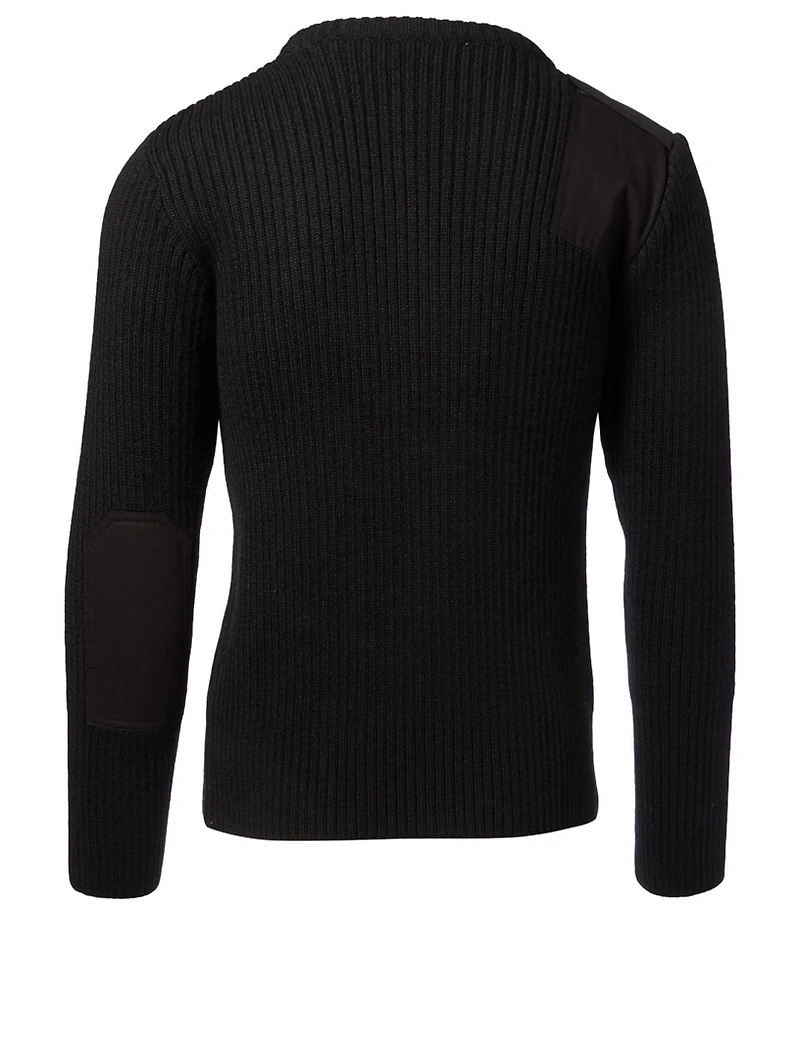 Knit Sweater With Camo Pocket
