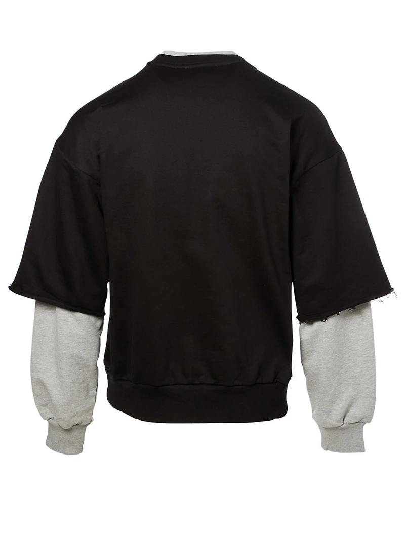 Cotton Layered Sweatshirt