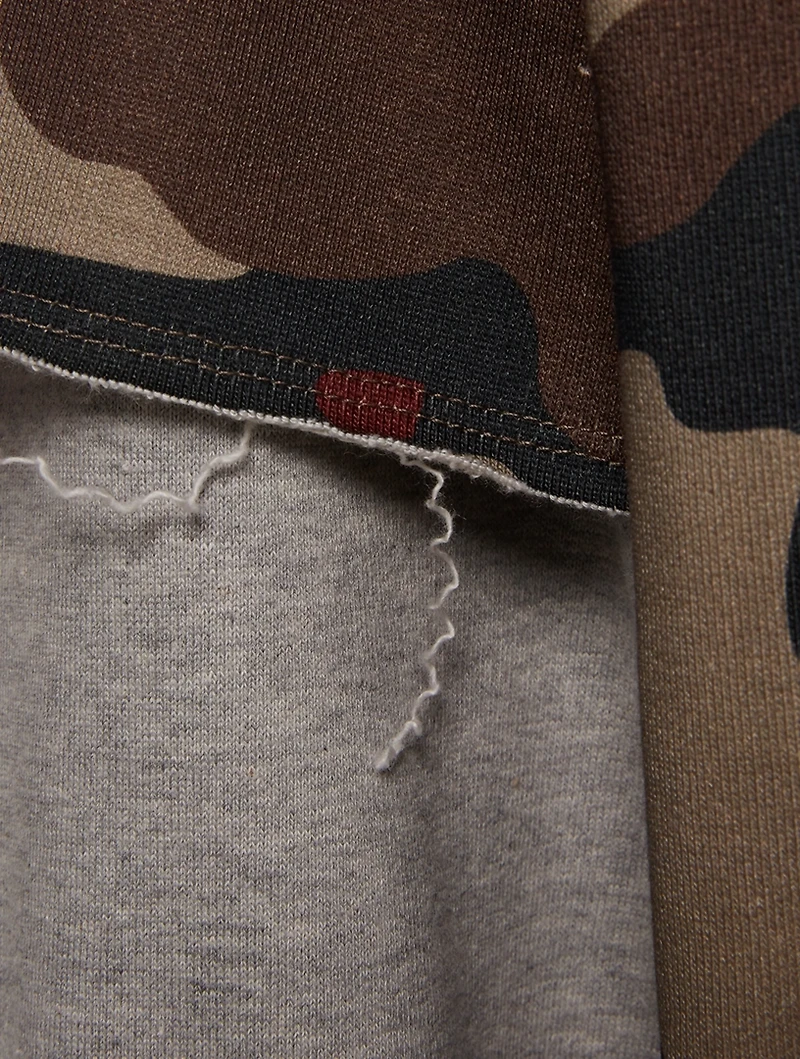 Layered Sweatshirt Camo Print