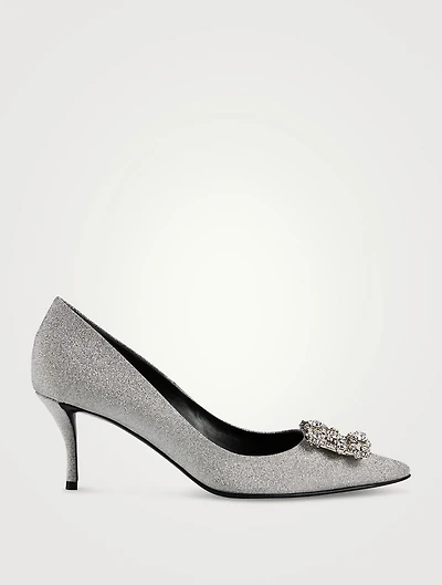 Flower Strass Glitter Pumps