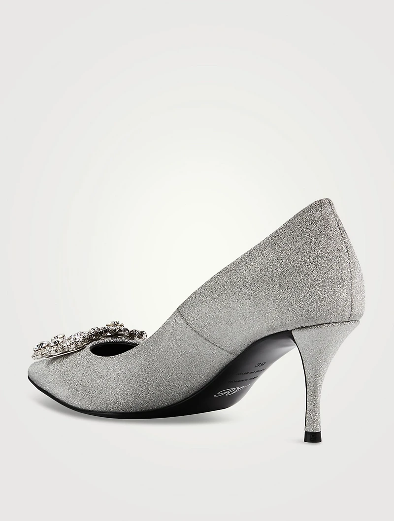 Flower Strass Glitter Pumps
