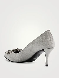 Flower Strass Glitter Pumps
