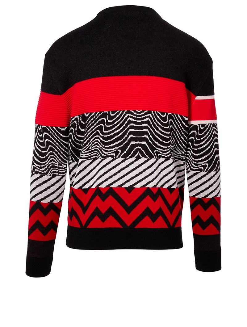 Wool And Mohair Sweater Mixed Print