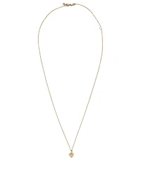 Tiny Pure 14K Yellow Gold Heart Charm Necklace