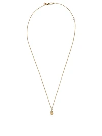 Tiny Pure 14K Yellow Gold Hamsa Charm Necklace
