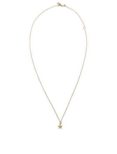 Tiny Pure 14K Yellow Gold Star Charm Necklace
